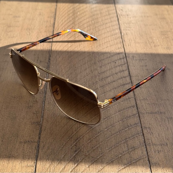 Ray-Ban Accessories - Ray Ban Sunglasses RB3699 Gold Frame with Brown Gradient Lenses, 59-18-145